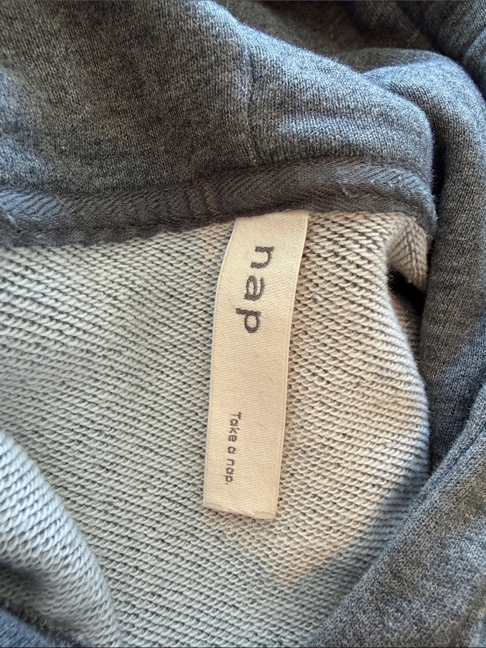 NAP Cozy Oversized Hooded Sweatshirt Dress - Charcoal Gray XXL - Picture 5 of 7